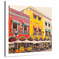 Puebla Town Square I 12 X 12" (30.5 X 30.5cm) Canvas Print