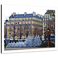 Paris Xmas 16 x 12" (40.5 X 30.5cm) Canvas Print