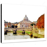 Bridge of Angels & St Pauls 16 x 12" (40.5 X 30.5cm) Canvas Print