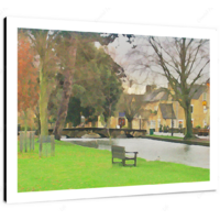 Bourton-on-the-Water I 16 x 12" (40.5 X 30.5cm) Canvas Print