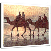 Camel Train 16 x 12" (40.5 X 30.5cm) Canvas Print