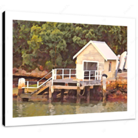 Boat House I 16 x 12" (40.5 X 30.5cm) Canvas Print