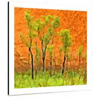 Uluru Trees II 12 X 12" (30.5 X 30.5cm) Canvas Print