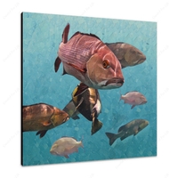 Reef Fish II 12 X 12" (30.5 X 30.5cm) Canvas Print