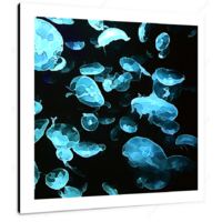 Blue Smack 12 X 12" (30.5 X 30.5cm) Canvas Print