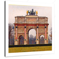 Arc de Triomphe du Carrousel  12 X 12" (30.5 X 30.5cm) Canvas Print