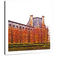 Paris Autumn 12 X 12" (30.5 X 30.5cm) Canvas Print