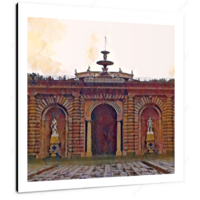 Palazzo Pitti Courtyard 12 X 12" (30.5 X 30.5cm) Canvas Print