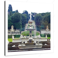 Palazzo Pitti Fountain 12 X 12" (30.5 X 30.5cm) Canvas Print