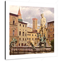 Piazza della Signoria 12 X 12" (30.5 X 30.5cm) Canvas Print