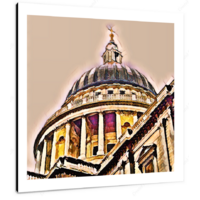 St Pauls Dome 12 X 12" (30.5 X 30.5cm) Canvas Print