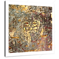 Mayan Freize II 12 X 12" (30.5 X 30.5cm) Canvas Print