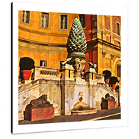 Cortile della Pigna 12 X 12" (30.5 X 30.5cm) Canvas Print