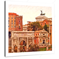 Victor Emmanuel II National Monument 12 X 12" (30.5 X 30.5cm) Canvas Print