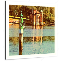 Dutch Water Gate 12 X 12" (30.5 X 30.5cm) Canvas Print