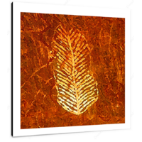 Leaf in  Stone 12 X 12" (30.5 X 30.5cm) Canvas Print