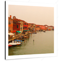 Grand Canal IV 12 X 12" (30.5 X 30.5cm) Canvas Print