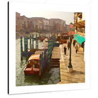 Venice Commute 12 X 12" (30.5 X 30.5cm) Canvas Print