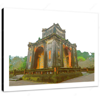 Buddhist Pavilion 12 X 12" (30.5 X 30.5cm) Canvas Print