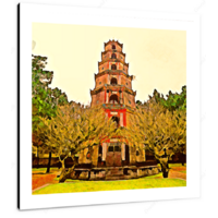 Pagoda of the Celestial Lady I  12 X 12" (30.5 X 30.5cm) Canvas Print