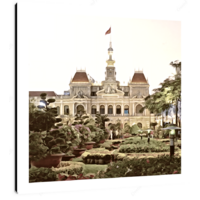 Saigon Town Hall 12 X 12" (30.5 X 30.5cm) Canvas Print