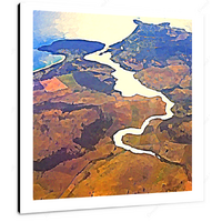 River Mouth I 12 X 12" (30.5 X 30.5cm) Canvas Print